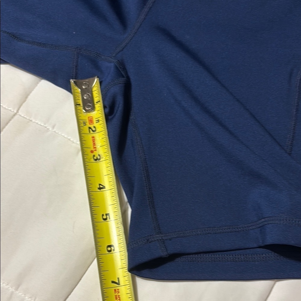 Blue Bike Shorts with Side Pockets - Picture 5 of 6